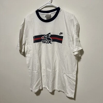 Vintage Chicago White Sox Nike Ringer Shirt Mens XL Y2K Faded Graphic Team Logo - Image 1 of 4