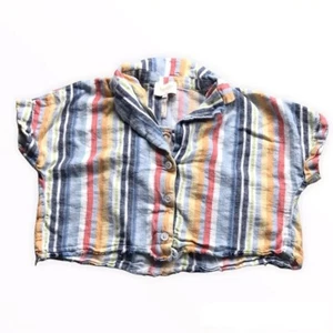 crop top a righe lavanderia - Foto 1 di 3