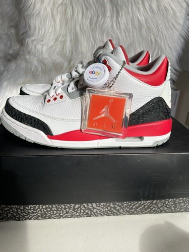 Nike Air Jordan 3 rosso fuoco 2013 taglia 8 136064 120