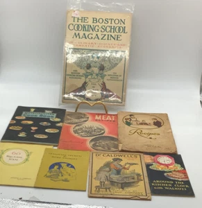 vtg lot of 8 recipes booklets boston cooking sch magazine 1907 - Picture 1 of 12