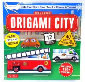 Origami City Kit: Fold Your Own Cars, Trucks, Planes & Trains FACTORY SEALED BOX - Picture 1 of 3