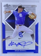 Brian Morrell 2016 Leaf Perfect Game National Showcase Blue Auto #d 10/15 #BA119