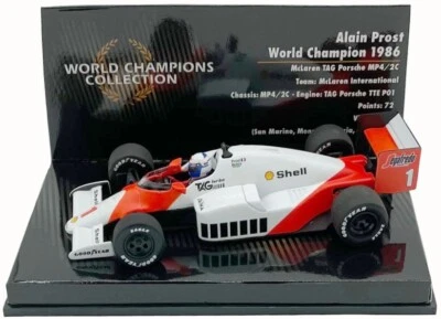 Minichamps McLaren TAG MP4/2C 1986 - Alain Prost F1. World Champion 1/43 Scale - Image 1 of 4