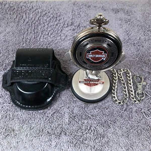 Harley Davidson Franklin Mint Heritage Softail Eagle Stand Quartz Pocket Watch - Picture 1 of 10