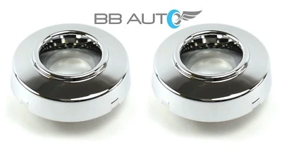 NEW 99-04 FORD F350 SUPER DUTY DUALLY FRONT 4X4 4WD ALLOY WHEEL CENTER CAPS PAIR - Image 1 of 4