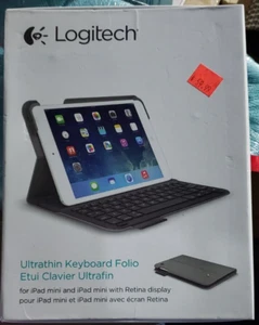 Logitech Ultrathin Keyboard Folio Case iPad Mini - Grey - Picture 1 of 3