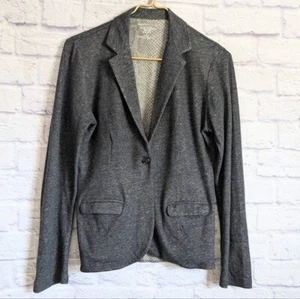 Majestic Filatures Cashmere Cotton Blazer 2 Gray Knit Jacket Sweater Office Work - Picture 1 of 5
