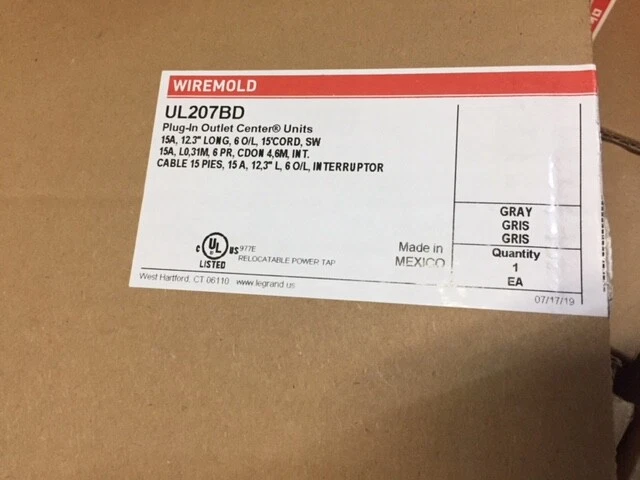 Wiremold / Legrand UL207BD 6-Outlets Power Strip (NEW) - Image 1 of 1
