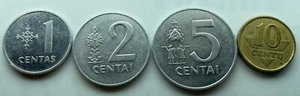 Lithuania 1 centas 2 5 centai 1991 10 centu 1997 - Picture 1 of 2