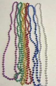 25 MARDI GRAS BEADS NECKLACES MOTORCYCLE BIKE RALLY THROW BEAD BIRTHDAY PARTY - Picture 1 of 8