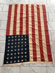 48 Star Flag Vintage Stantest Bunting 4x6’ Historic LC Kiefer 70 41 Signed Flag - Picture 1 of 12