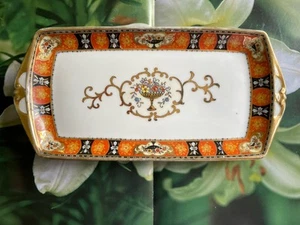Vintage (Japan?) Imari Pattern Floral Rectangle Handled Serving Plate 12.5” - Picture 1 of 16