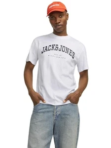 JACK&JONES Hombre Cuello Camiseta Jjecaleb Universidad - Relaxed Fit S-XXL Lana - Imagen 1 de 7