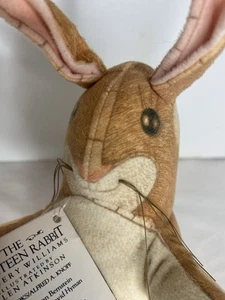 Vintage 1983 Samt Hase Plüsch von The Toy Works Bean Bunny Armand Eisen mit Etikett - Bild 1 von 9