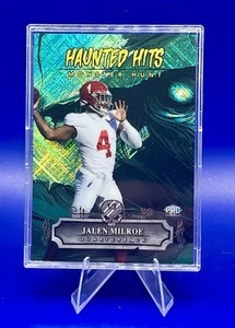 🔥 1/3 🔥 JALEN MILROE 2024 Wild Card Haunted Hits Monster Hunt Scarecrow - Picture 1 of 8