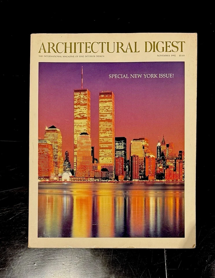 ARCHITECTURAL DIGEST MAGAZINE NOVEMBER 1992 SPECIAL NEW YORK ISSUE WORLD TRADE C - Image 1 of 4