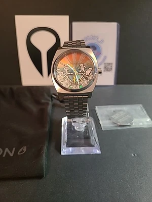 Nixon Grateful Dead Time Teller Silver Bears & Roses 37mm Quartz 100M A1341-2013 - Image 1 of 4