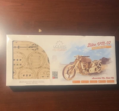 Ugears Bike Motorcycle VM-02 Wooden V-Model -3D puzzle Sealed Free Ship New - Image 1 of 3