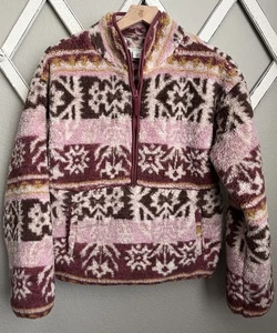 Sundance Heidi Sherpa Fleecepullover Damen S 1/2 Zip bedruckt - Bild 1 von 8