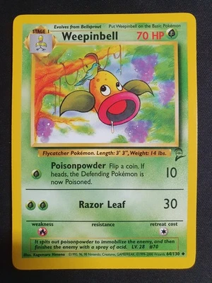 Weepinbell 64/130 - Base Set 2 - Pokemon Card - Excellent Condition - Image 1 of 2