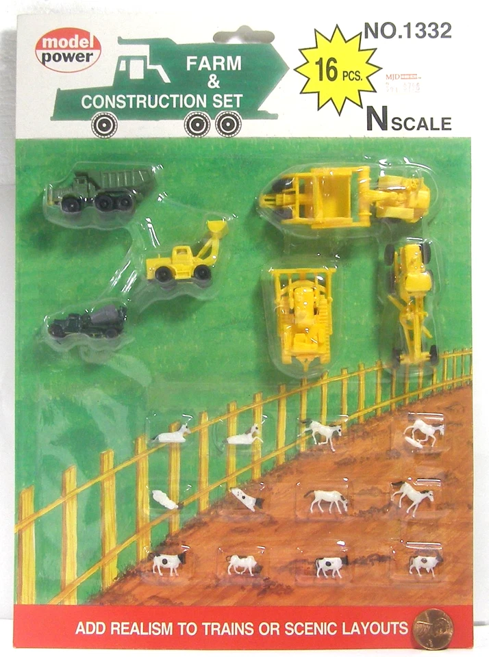 Model Power Model RR N Scale Accessories #1332 Farm & Construction Set   C86 - Image 1 of 2