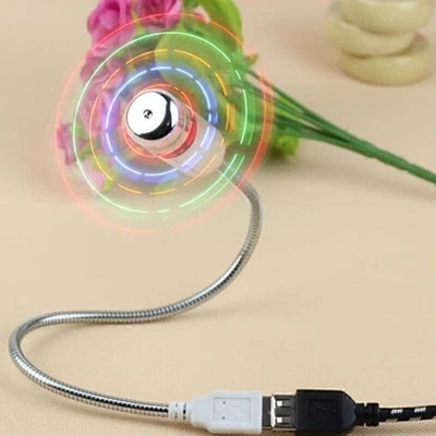Cool Office Gadget USB LED Flexible Mini Fan Light  For Laptop Notebook PC NEW - Image 1 of 4