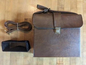 Vintage Leather Carrying Case with Soft Lining, Shoulder Strap, for Optics? - Picture 1 of 7