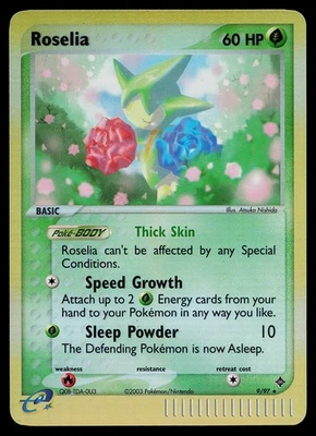 Pokemon Card - Roselia Dragon 9/97 Holo Rare Reverse Holo - Image 1 of 2