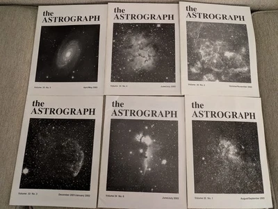 The Astrograph | Lot of 6 Periodicals | Astronomy Magazine |  Issues 2001-2003 - Image 1 of 4