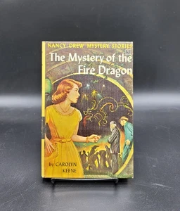 Vintage Nancy Drew "The Mystery Of The Fire Dragon" (1961) Hardcover, Book 38 - Foto 1 di 7