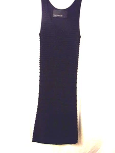 Yigal Azrouel Dress Black Small Sleeveless Tiered Long Cotton? Very Nice Cond - Picture 1 of 4