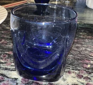Vintage Libbey Cocktailglas Kobalt Imperialblau Mediterran - Bild 1 von 4