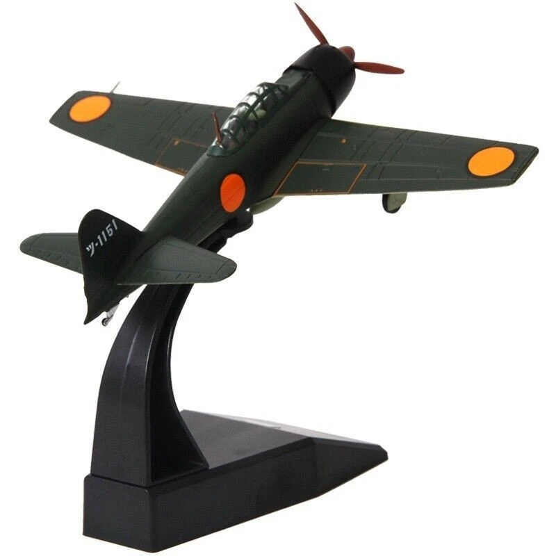Modellino Militare Diecast 1:72 Aereo da Caccia Mitsubishi A6M3 Zero Collezione - Immagine 1 di 4
