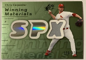 Tarjeta camiseta verde de Chris Carpenter 2007 SPX Winning Materials #wm-cc (4893) #/176 - Imagen 1 de 3