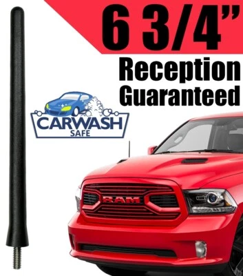 "THE ORIGINAL"  6 3/4" SHORT ANTENNA MAST - FITS: 2009-2024 Dodge Ram Truck 1500 - Image 1 of 4