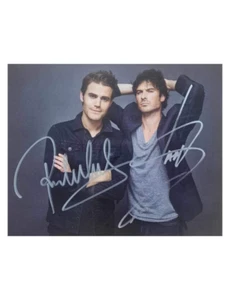 Impresión de Diarios de Vampiros 10x8 firmada por Paul Wesley e Ian Somerhalder - Imagen 1 de 3