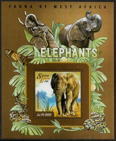 Sierra Leone #3289 Mint Never Hinged S/Sheet - Elephants Cover