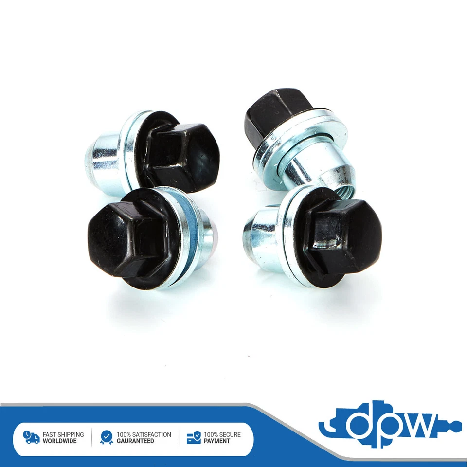 4x tuercas de rueda tapa negra 22 mm hexagonal se adapta a Land Rover Range Rover Sport 5.0 2005-2013 Foto 1 de 1