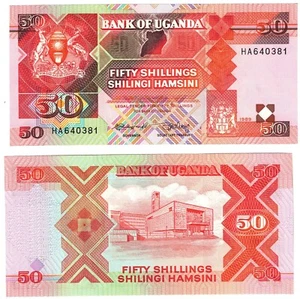 1989 Uganda 50 Shillings Banknote p30c B134c UNC Prefix HA, JF - Picture 1 of 1