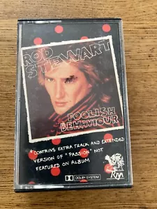 ROD STEWART- FOOLISH BEHAVIOUR - CASSETTE TAPE 1980 WARNER/ RIVA RV4-11 - Picture 1 of 5