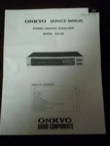 Onkyo Service Manual for the EQ-08 Graphic Equalizer ~ Repair Manual - Picture 1 of 1