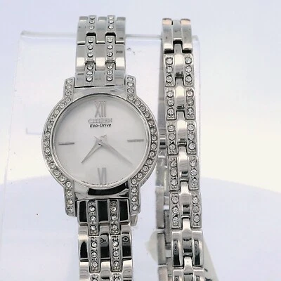 Ladies Citizen EX1240-51A Eco-Drive Swarovski® Crystals Matching Bracelet Watch - Image 1 of 4