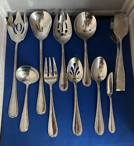 Schilf Barton Edelstahl Porzellan Servierset 10 Stück - Bild 1 von 9