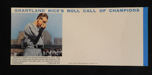 1955 Grantland Rice Ink Blotter Lou Gehrig New York Yankees stadium speach FS