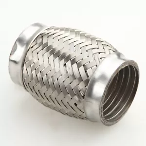 US STOCK 2.25" x 4" Length Flex Pipe Heavy Duty Stainless Steel Interlock - Foto 1 di 4