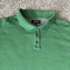 Nordstrom Men's Shop Polo Shirt Mens XXL 2XL Green Short Sleeve 100% Cotton