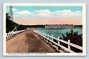 Power House,Dam,Keokuk Iowa 329-29-N Postcard Unposted - Bild 1 von 2