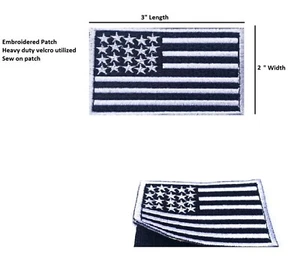 3er Pack Amerikanische Flagge Stickerei Abzeichen Aufnähen Bügelbild Patch USA Flagge Patches - Bild 1 von 5