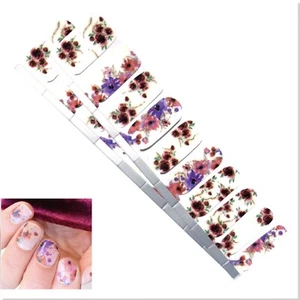Jaysea Arts Nail Wraps Color Fairytale Rose Floral Street Art Polish Strips B4G1 - Picture 1 of 2