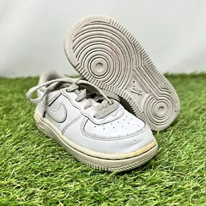 Nike Air Force 1 Low Boys Size 8C White Athletic Shoes Sneakers 314194-117 - Picture 1 of 9